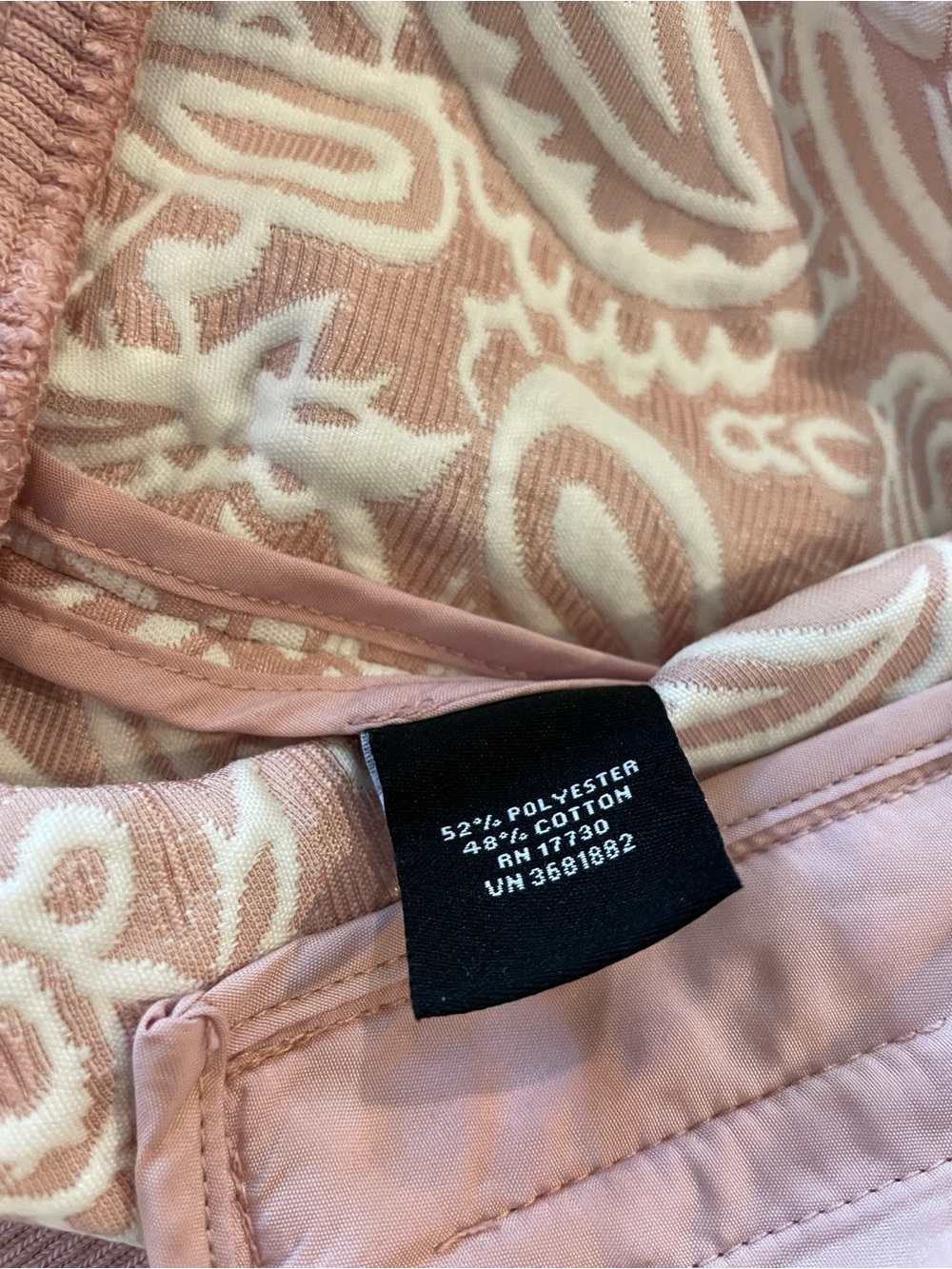 Victoria Beckham Blush-Pink Paisley Girls Bomber Jacket - Picture 6 of 14